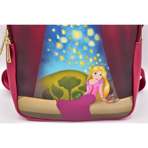 Loungefly Disney Tangled Rapunzel Tower Illustrated Lantern Mini Backpack NWT main image 12